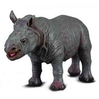 Figurina pui de Rinocer alb S Collecta