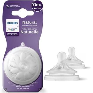 Tetina Natural cu debit lent 1 luna+ Philips Avent SCF042