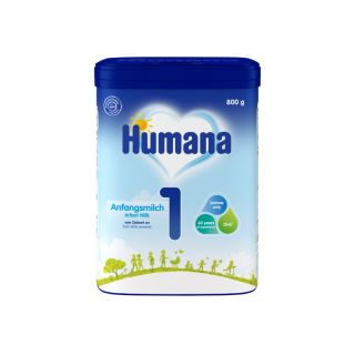 Formula de lapte de inceput 1, +0 luni, 800 g, Humana