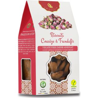 Biscuiti vegani cu coacaze si trandafiri Ambrozia 130 g