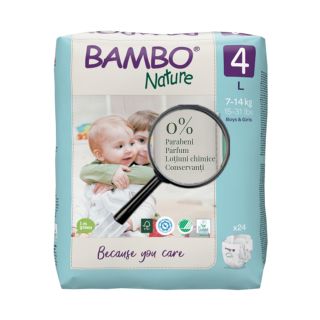 Bambo Nature Eco-Friendly 7-14 kg (Marimea 4) 24 buc.