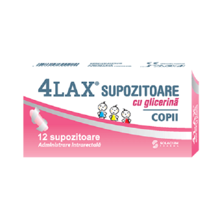 4LAX Supozitoare cu glicerina pentru copii 