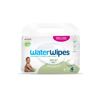 Servetele umede Biodegradabile Water Wipes Soapberry 4x60buc, 0luni+