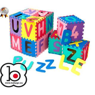 BabyGo Salteluta de joaca cu cifre si litere Puzzle 36 piese