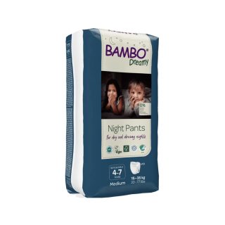 Bambo Dreamy Scutece chilot eco pentru noapte, unisex, 4-7 ani, 15-35 kg, 10 buc