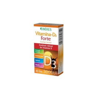 Beres Vitamina D3 Forte 3000UI 30 cpr