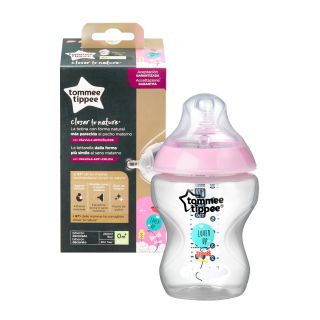 Biberon Tommee Tippee Closer to Nature 260 ml PP Roz 0 luni+
