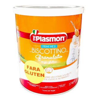 Plasmon Biscuiti granulati, fara ou si gluten 374 g, 4 luni