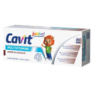 Cavit Junior Multivitamine Ciocolata Biofarm
