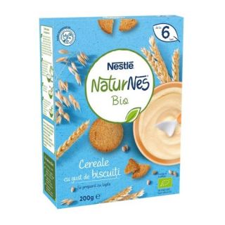 Cereale Bio cu gust de biscuiti Nestle NaturNes 6 luni+