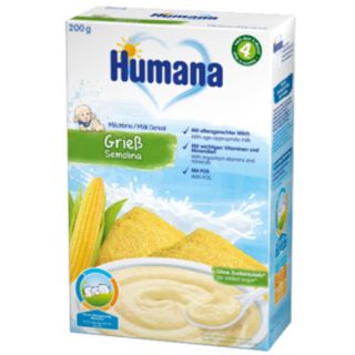 Cereale Humana cu lapte si fulgi de gris - 4 luni 200g