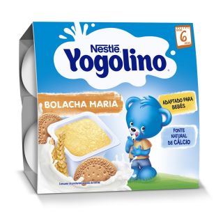 Desert Gris cu lapte si biscuiti Yogolino Nestle +6 luni 4x 100g