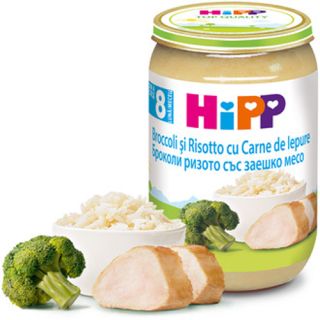 HiPP Broccoli si Risotto cu Carne de Iepure 8 luni+
