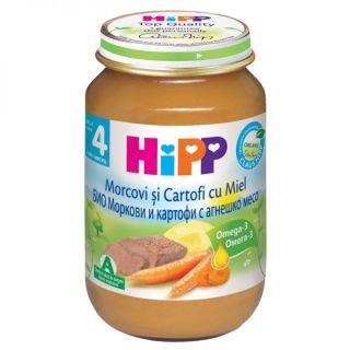 HiPP Morcovi, Cartofi si Miel Bio, de la 4 luni
