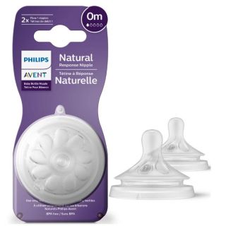 Tetina Natural cu debit lent 0 luni+ Philips Avent SCF041