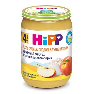 Piure HiPP Fruct&Cereale piersica-mar cu orez 190g