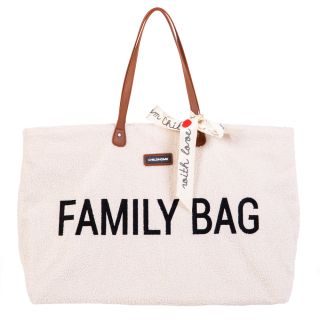 Geanta Childhome Family Bag Teddy Alb