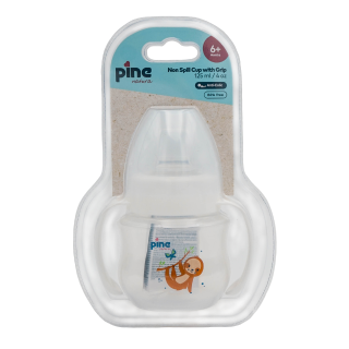 Cana anticolici cu maner, 6 luni+, Alb x 125ml Pine Natura x 1 buc