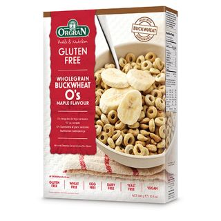 Orgran - Cereale integale din hrisca cu aroma de artar fara gluten si alergeni x 300g