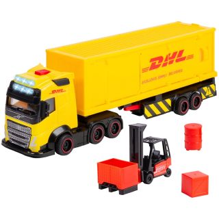 Camion Dickie Toys DHL Heavy Truck 35 cm cu lumini si sunete