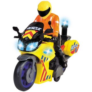 Motocicleta de salvare Dickie Toys Rescue Bike 17 cm cu lumini si sunete