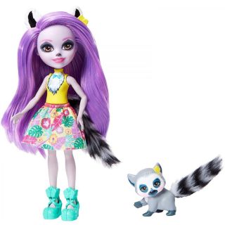 Papusa Enchantimals by Mattel Larisa Lemur cu figurina Rinolet