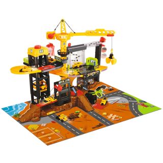 Pista de masini Dickie Toys Construction cu 4 masinute si accesorii