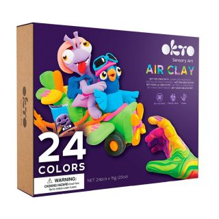 Set de Creatie Air Clay, Okto, 24 culori