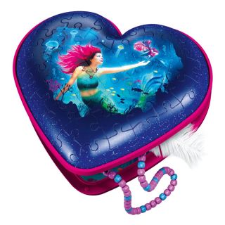 Puzzle 3D cutie inima sirena 54 piese