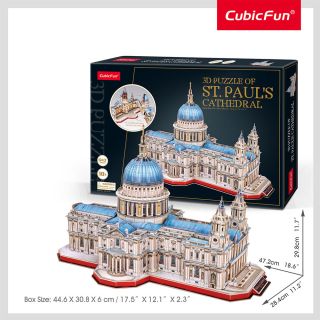 Cubic Fun - Puzzle 3D Catedrala St. Paul (Nivel Complex 643 Piese) CUMC270h