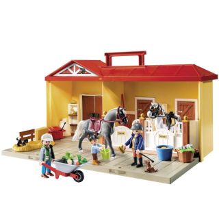 Playmobil - Set portabil grajd de cai