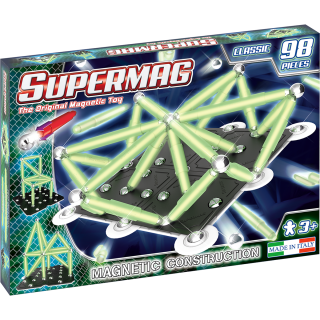 Supermag Classic Glow - Set Constructie 98 Piese SM0410