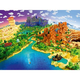Puzzle Ravensburger Lumea Minecraft, 1500 Piese RVSPA17189