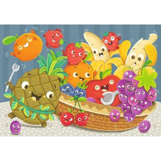 Puzzle Fructe, 2X24 Piese