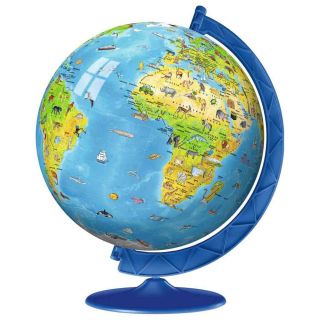 Puzzle 3D Copii - Globul Lumii, 180 Piese RVS3D12338