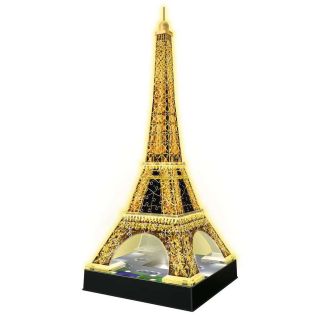 Puzzle 3D Turnul Eiffel Noaptea, 216 Piese RVS3D12579