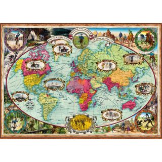 Puzzle Ravensburger Harta Lumii 1000 Piese RVSPA16995