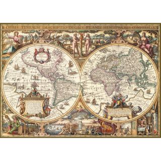 Puzzle Harta Antica A Lumii, 1000 Piese
