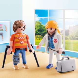 Playmobil - Set 2 Figurine - Doctor Si Pacient