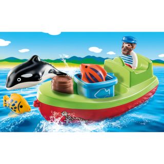Playmobil - 1.2.3 Pescar Cu Barca