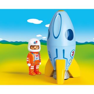 Playmobil - 1.2.3 Astronaut Cu Racheta