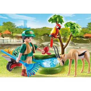 Playmobil - Set Cadou Zoo Fetita Si Animale