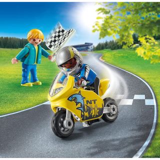 Playmobil - Baiat Cu Motocicleta Si Arbitru