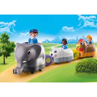 Playmobil - 1.2.3 Tren Cu Animalute