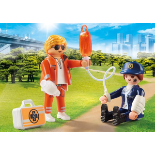 Playmobil Set 2 Figurine - Doctor si Politist PM70823