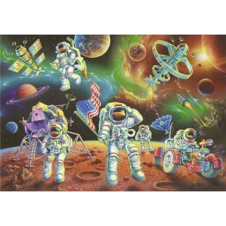 Puzzle Astronauti Pe Luna, 35 Piese