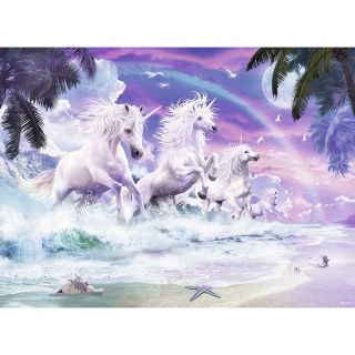 Puzzle Unicorni Pe Plaja, 150 Piese