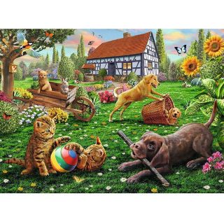 Puzzle Animalute Jucause, 200 Piese