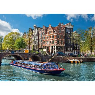 Puzzle Turul Canalului in Amsterdam, 1000 piese Ravensburger 