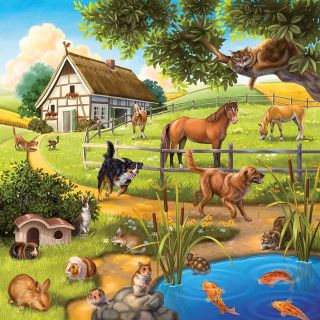 Puzzle Padure, Zoo Si Animale Domestice, 3X49 Piese